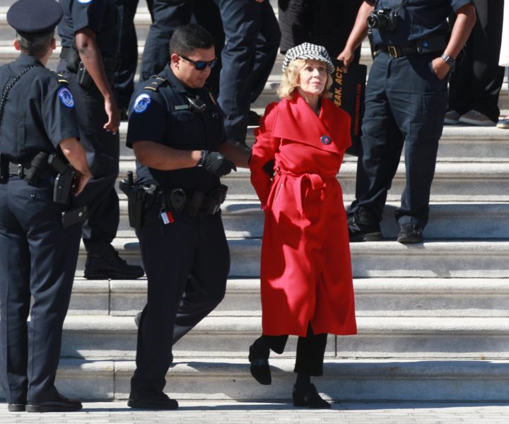 Recently, actress Jane Fonda has made headlines for her arrests in Washington, D.C. while protesting for action on climate change. Her career as an activist, which has developed in conjunction with her acting career, has spanned over fifty years. Let’s explore a timeline of the causes she’s supported. 